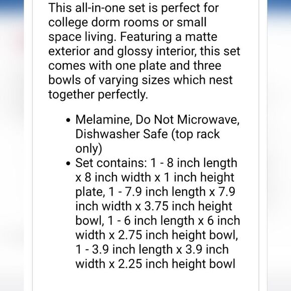 Tabletops Gallery Melamine Bowl & Plate Set- Raspberry - Picture 4 of 7